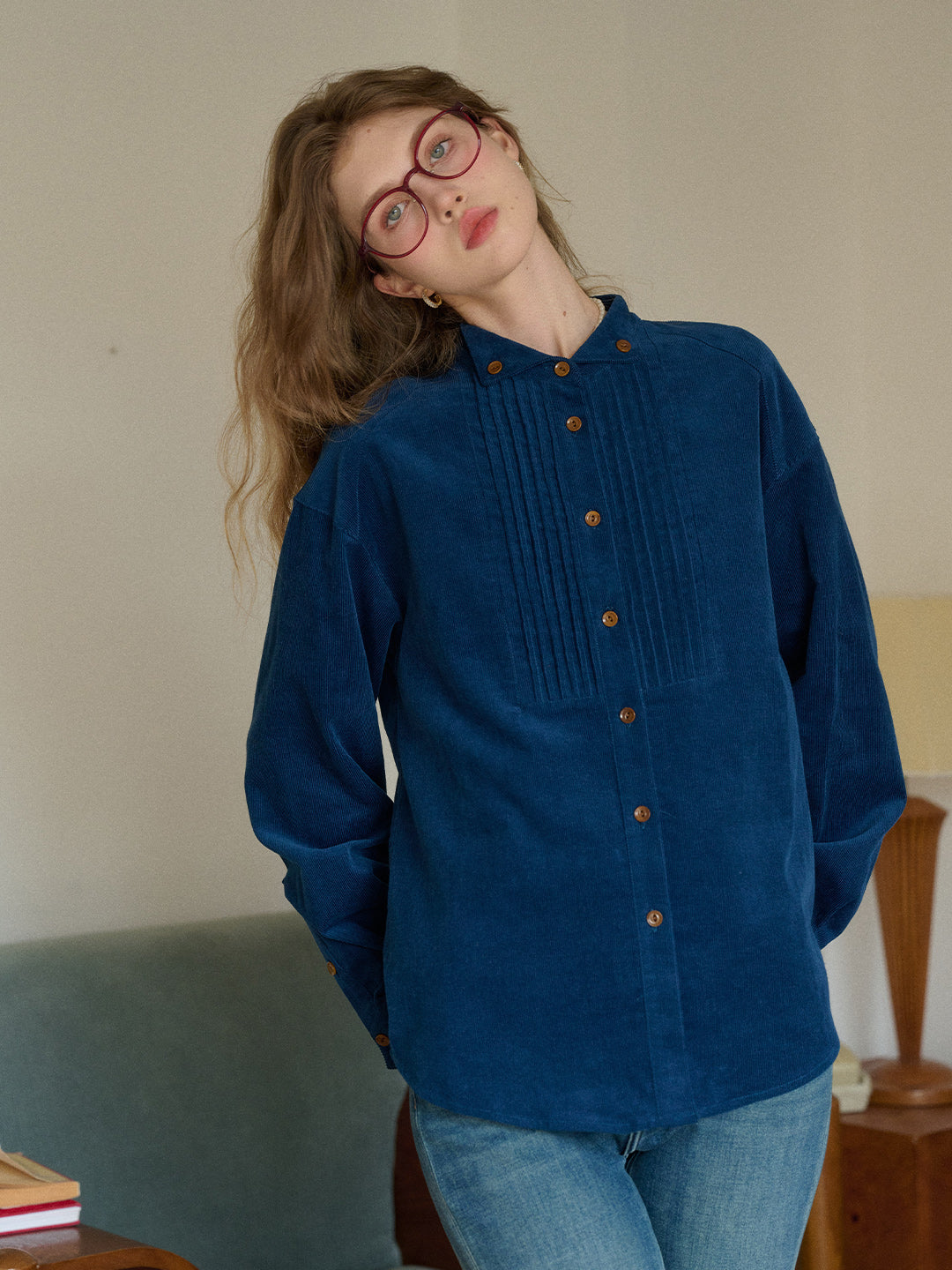 Ailani Stand Collar 100% Cotton Shirt