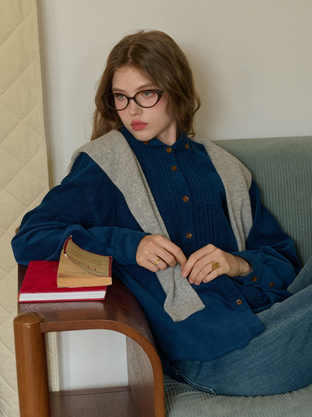 Ailani Stand Collar 100% Cotton Shirt