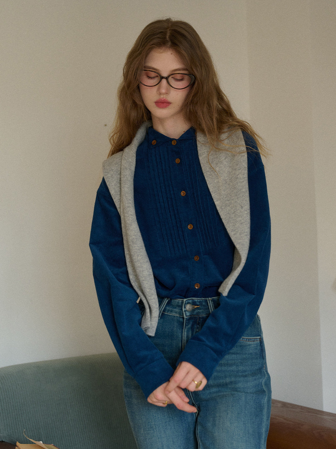 Ailani Stand Collar 100% Cotton Shirt
