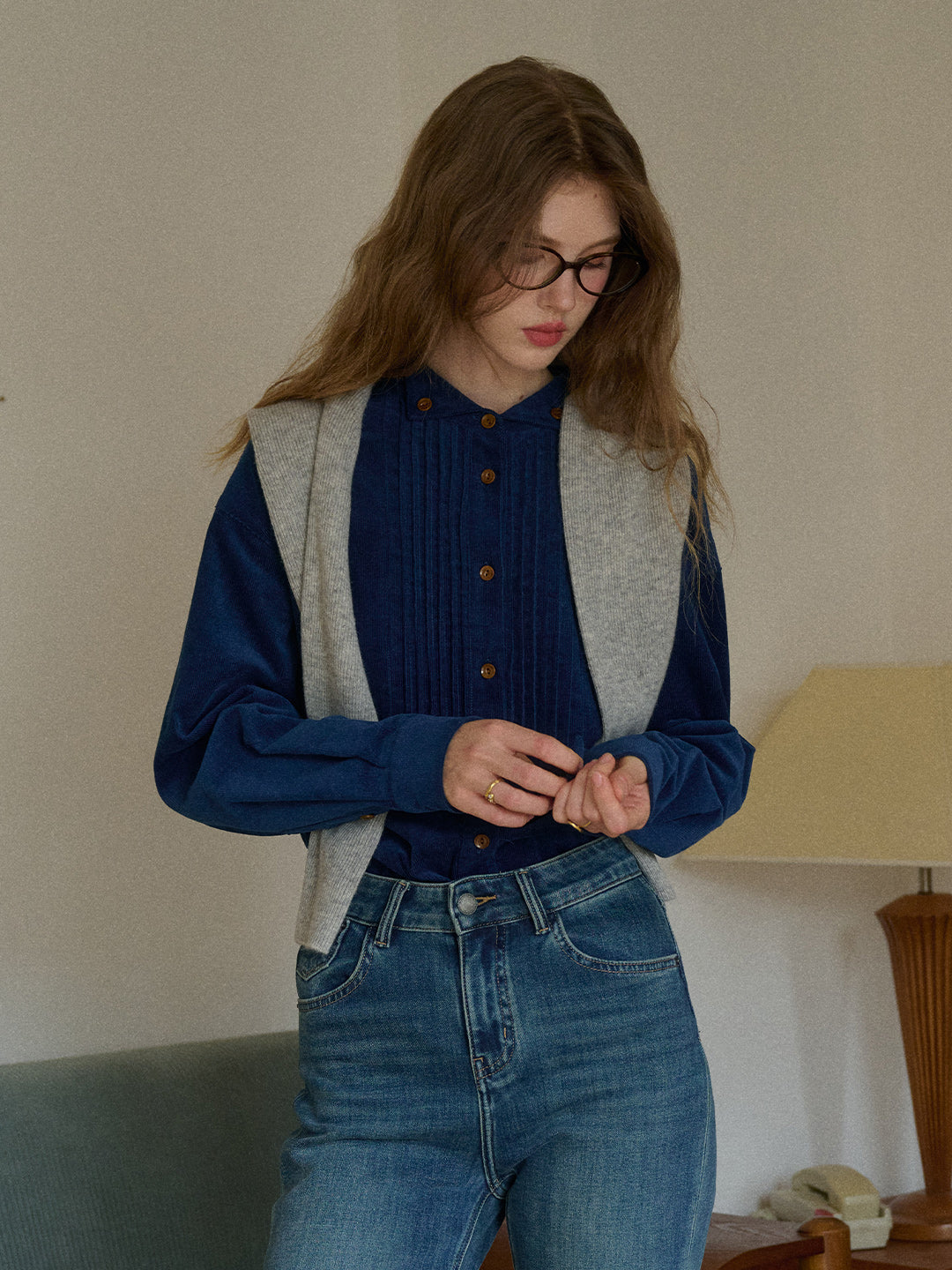 Ailani Stand Collar 100% Cotton Shirt