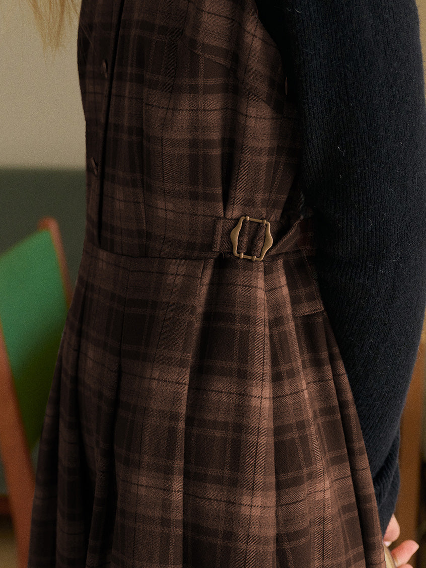 Kinley V-Neck Plaid Dress
