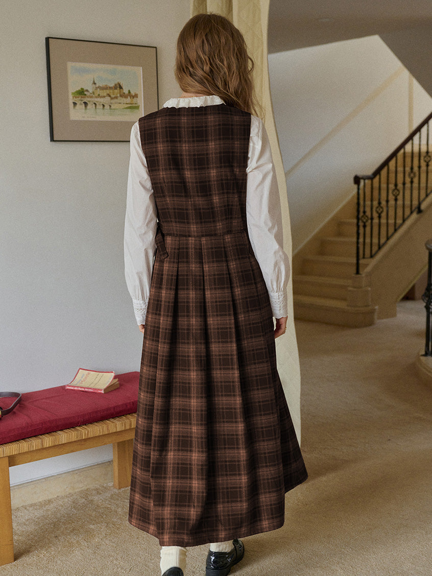 Kinley V-Neck Plaid Dress