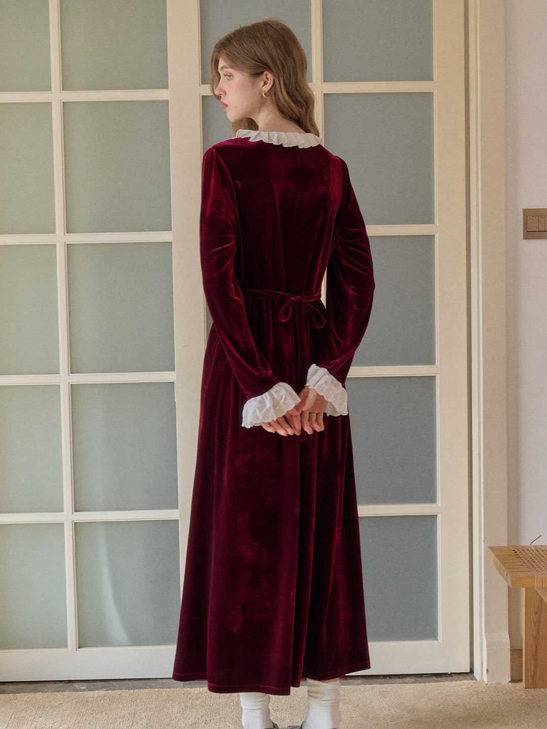 Aliana Round Neck Embroidery Dress
