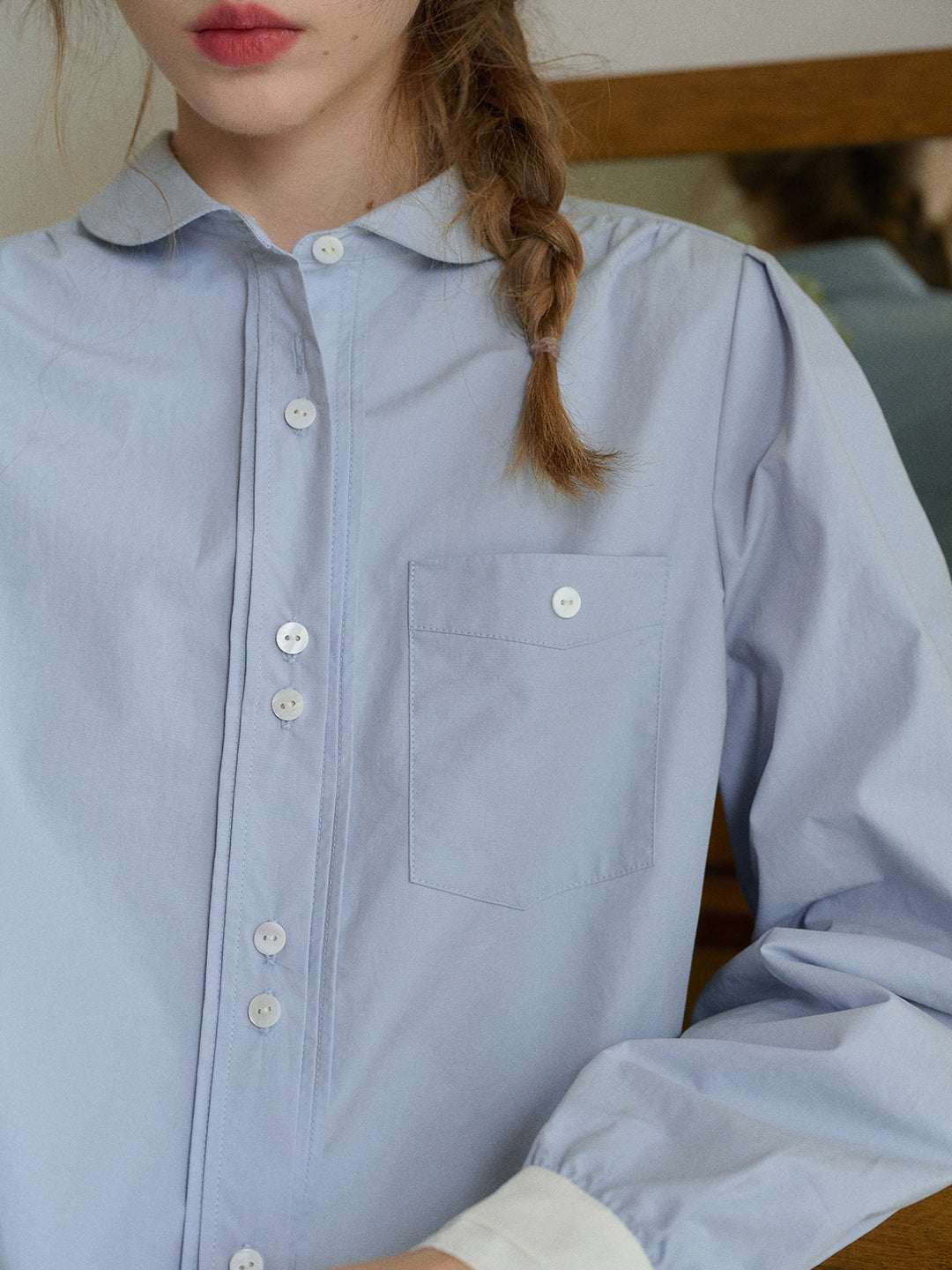 Kennedi Peter Pan Collar 100% Cotton Shirt