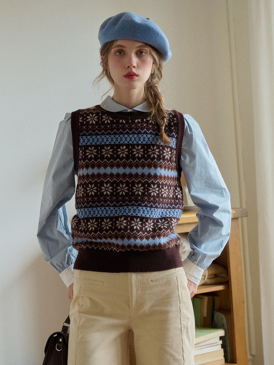 Iyla Round Neck Fair Isle Vest