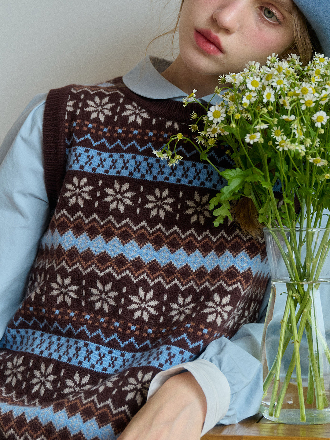 Iyla Round Neck Fair Isle Vest