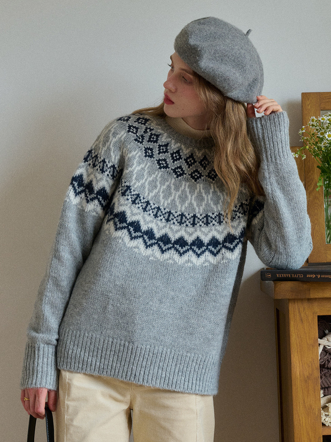 Estella Round Neck Fair Isle Sweater