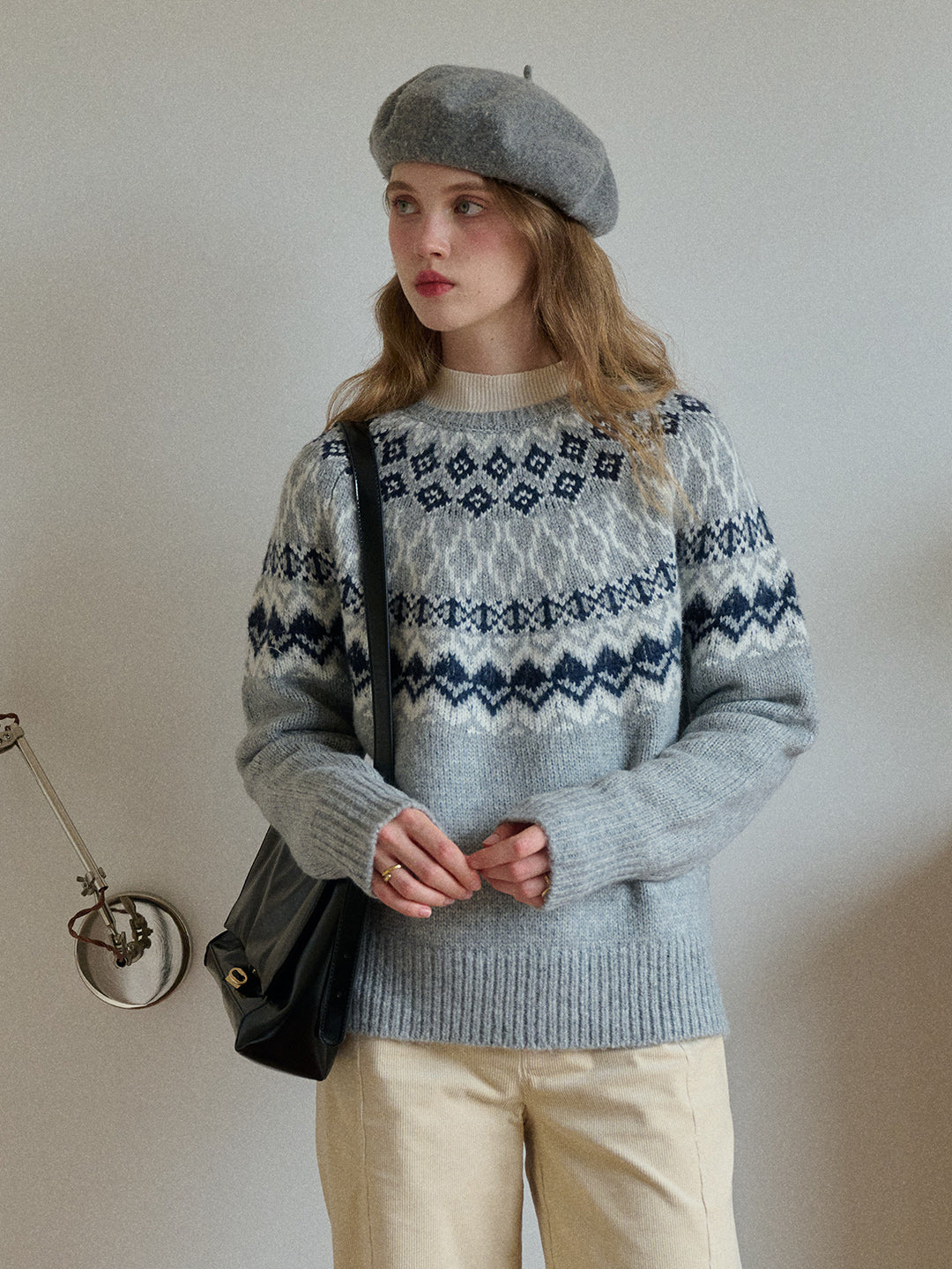 Estella Round Neck Fair Isle Sweater