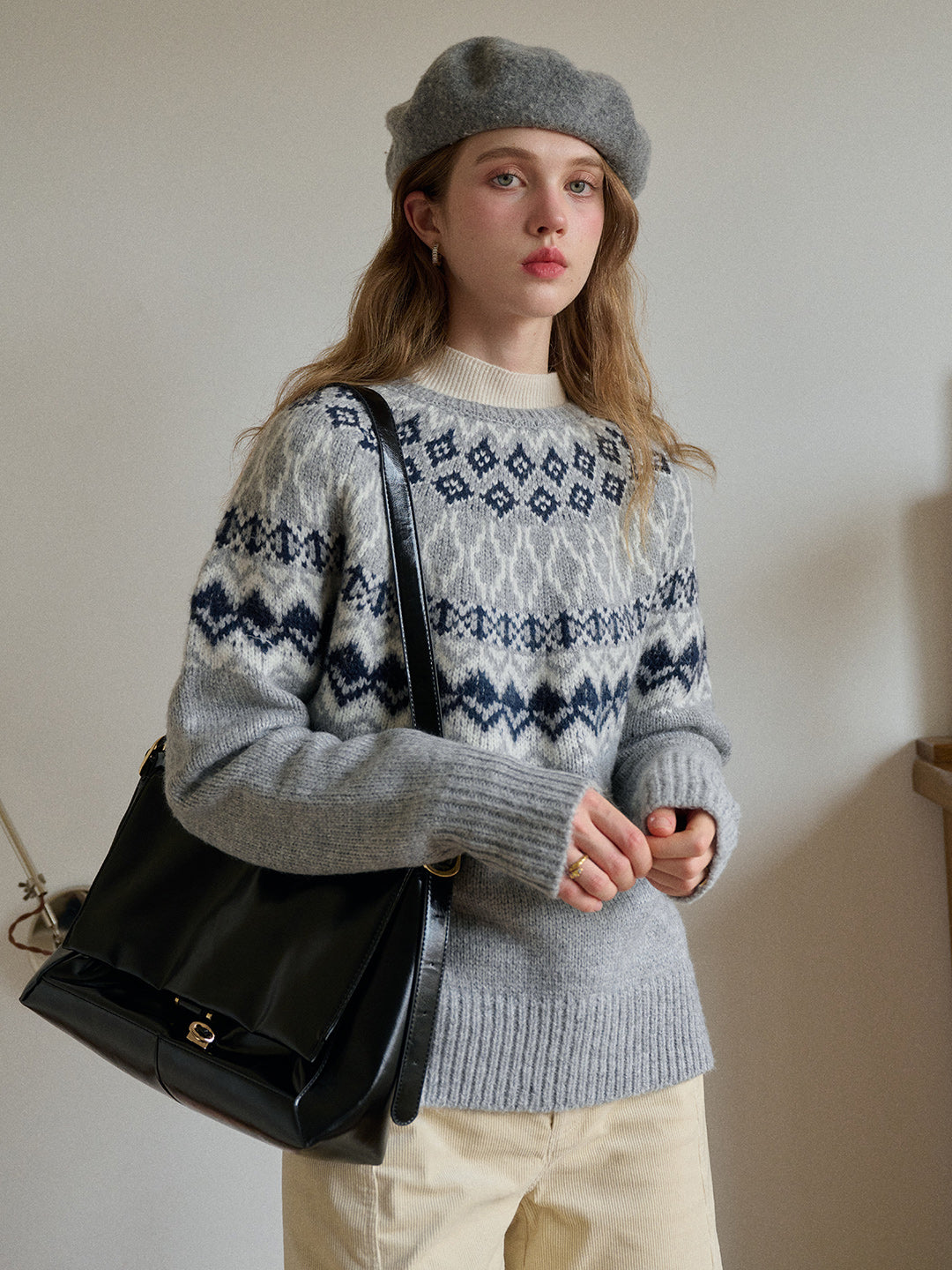 Estella Round Neck Fair Isle Sweater