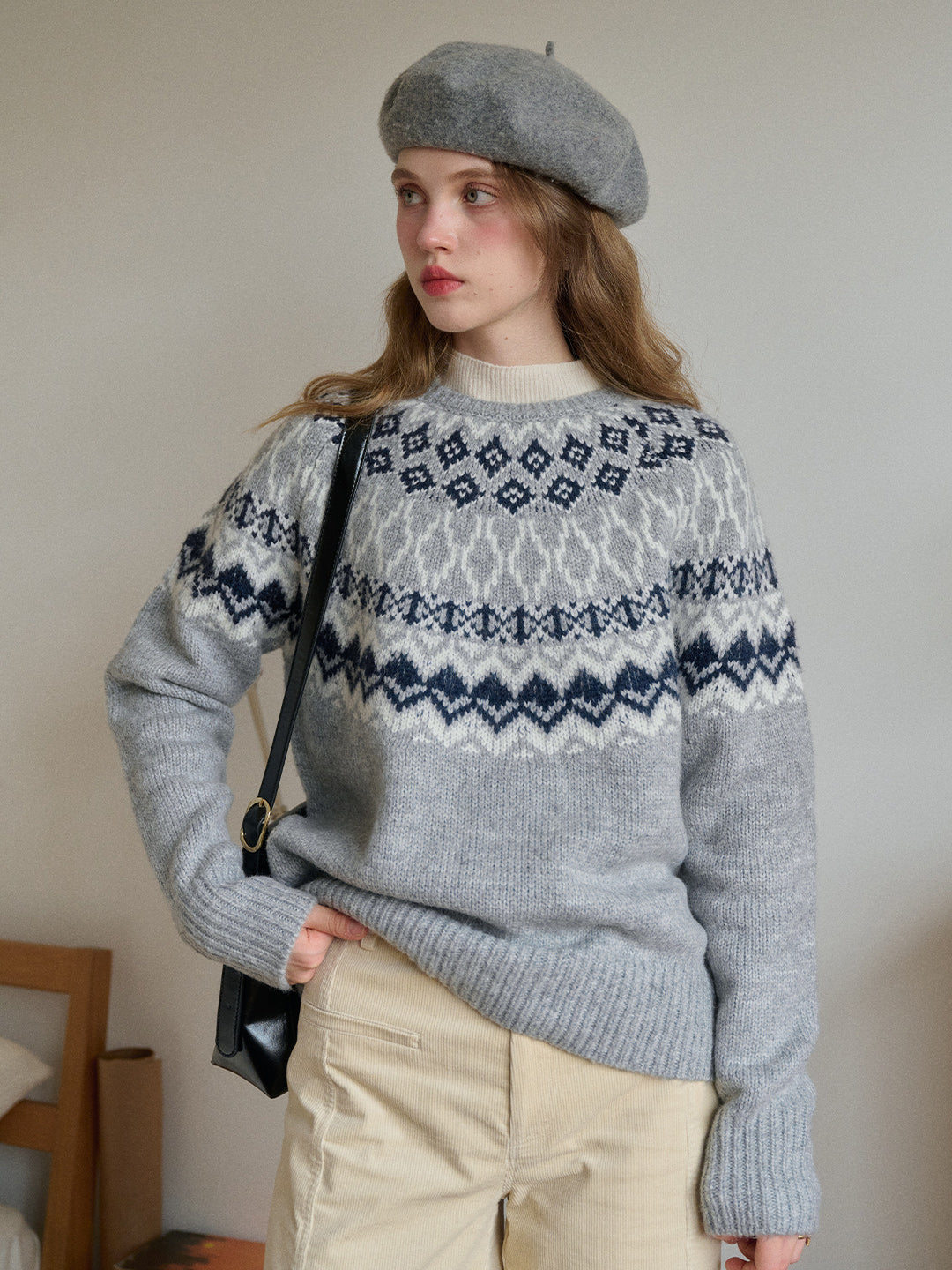 Estella Round Neck Fair Isle Sweater