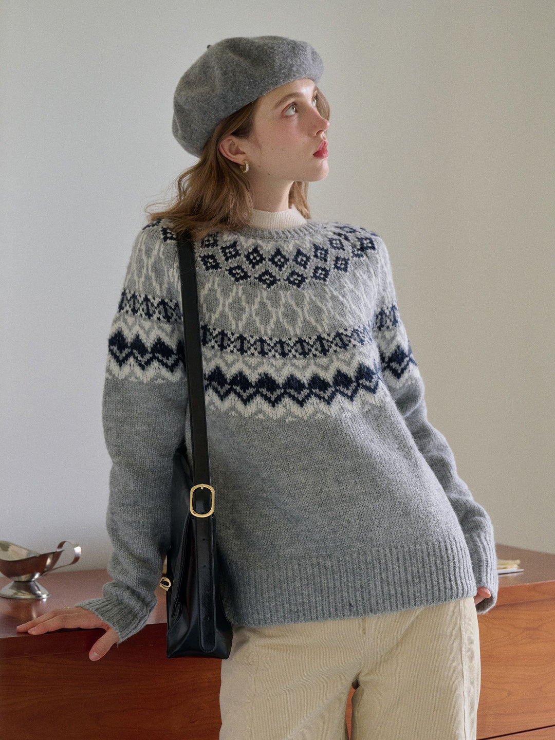 Estella Round Neck Fair Isle Sweater