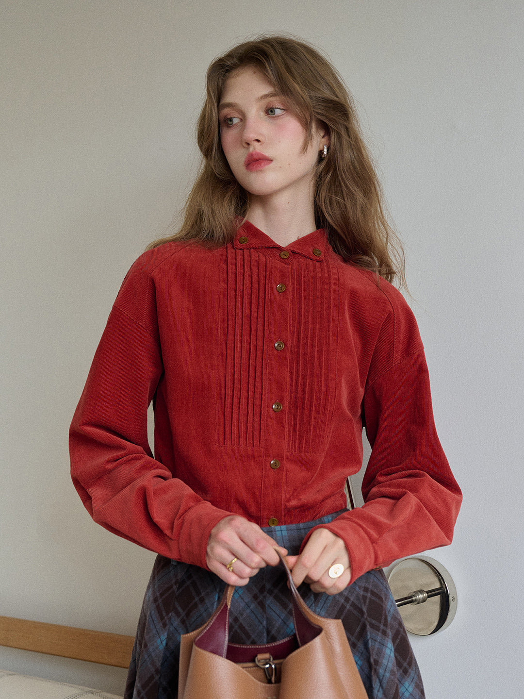 Ailani Stand Collar 100% Cotton Shirt