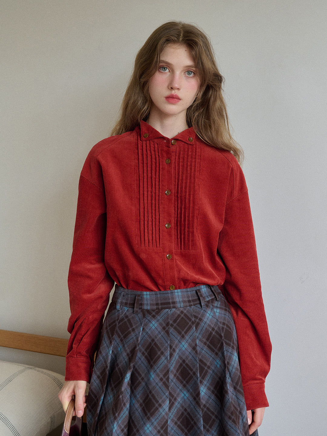 Ailani Stand Collar 100% Cotton Shirt