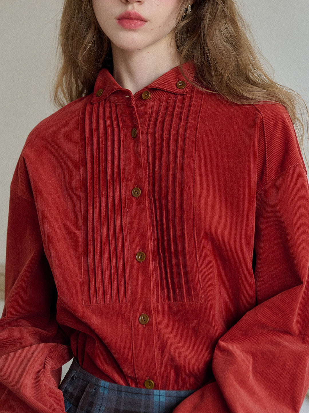 Ailani Stand Collar 100% Cotton Shirt