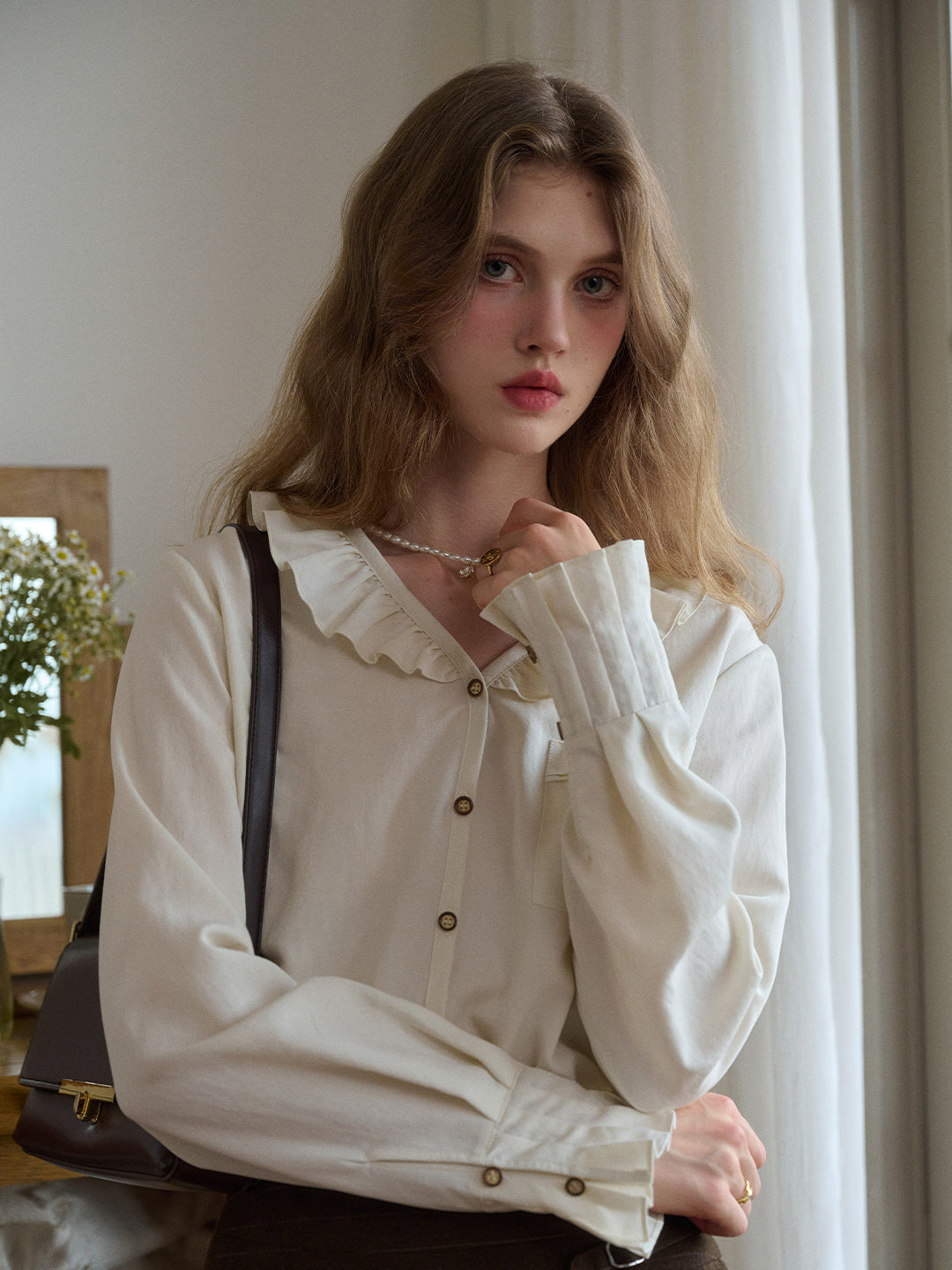 Kaitlyn V-Neck Lyocell Blouse