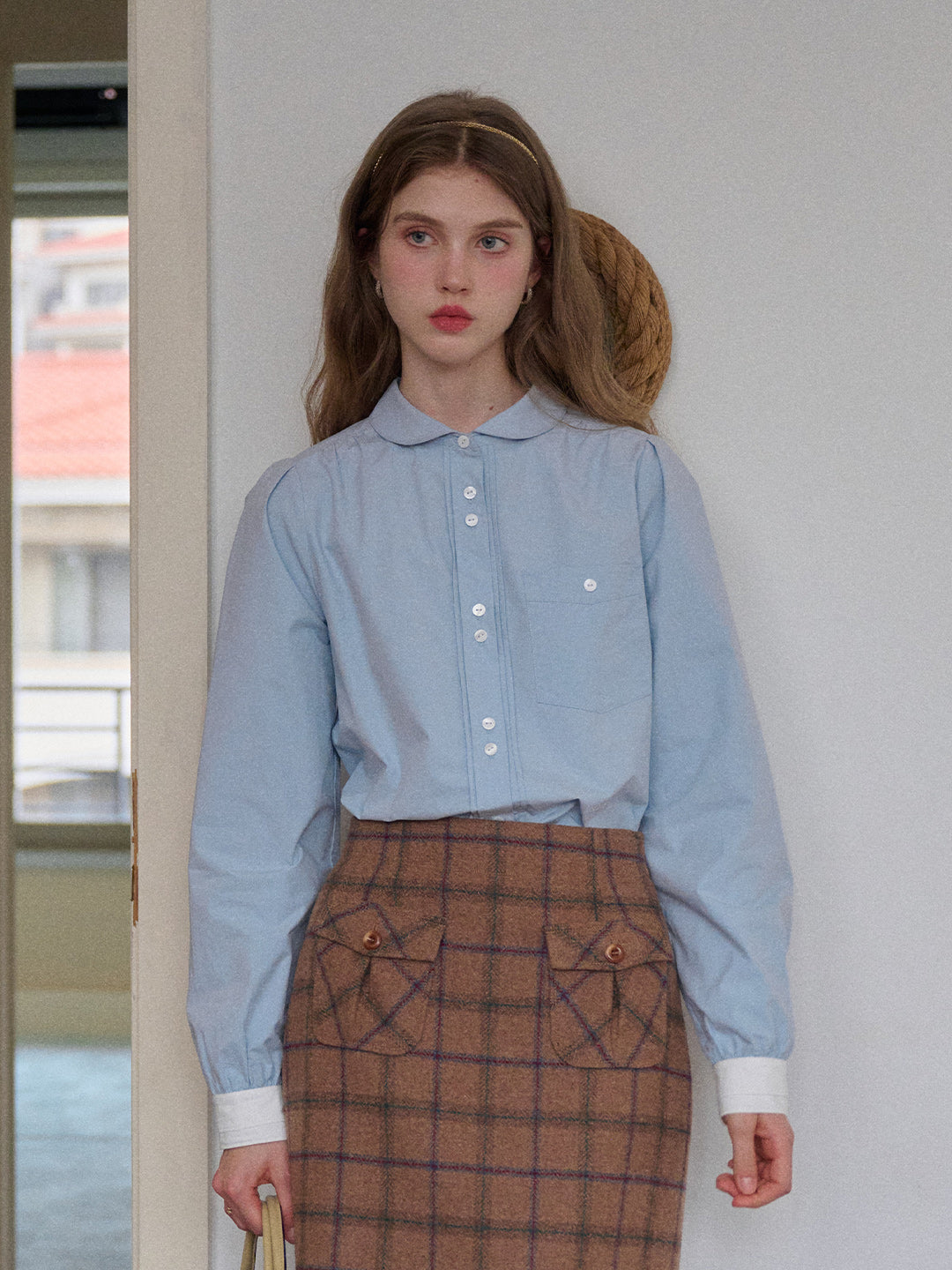 Kennedi Peter Pan Collar 100% Cotton Shirt