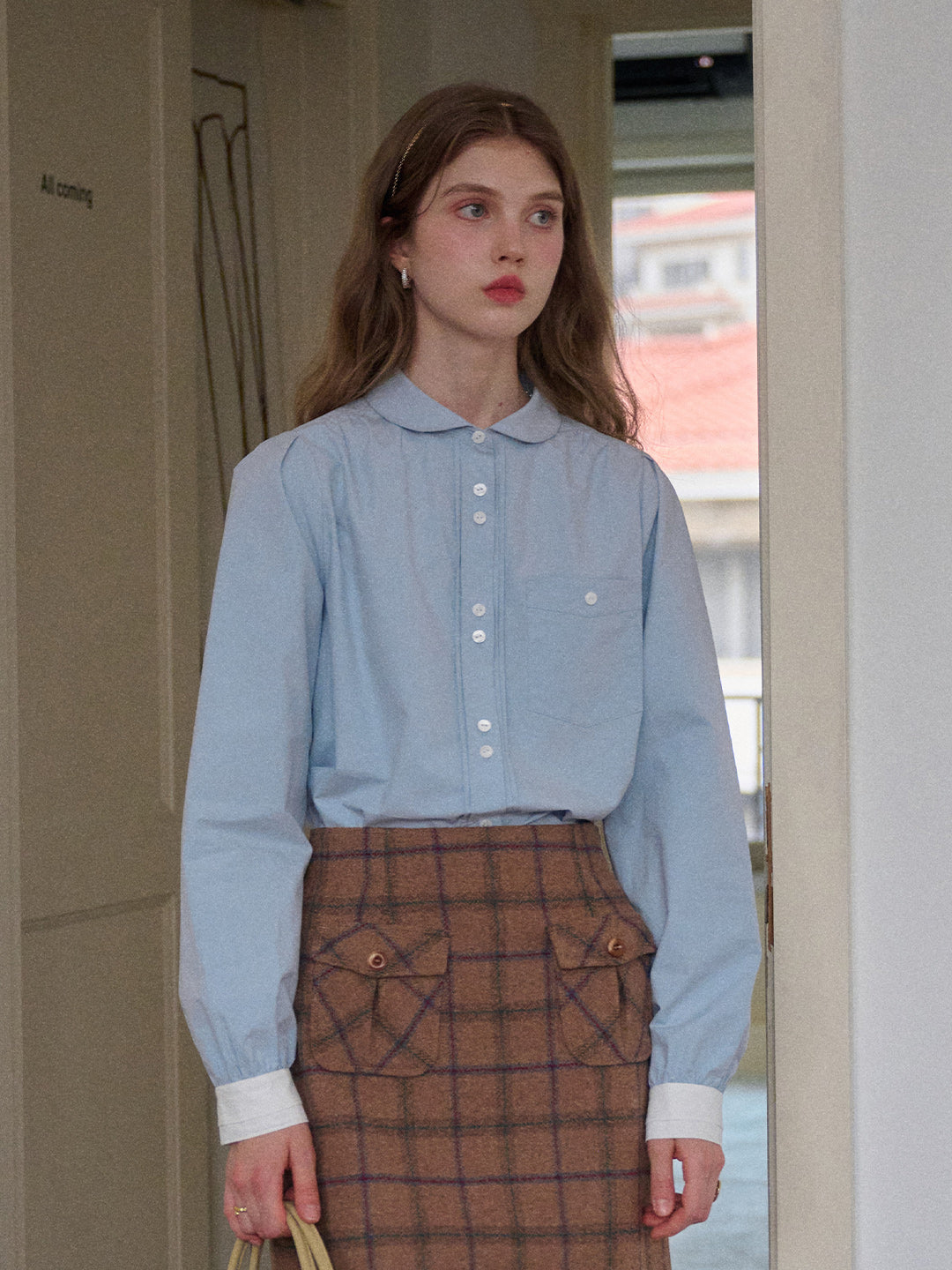 Kennedi Peter Pan Collar 100% Cotton Shirt