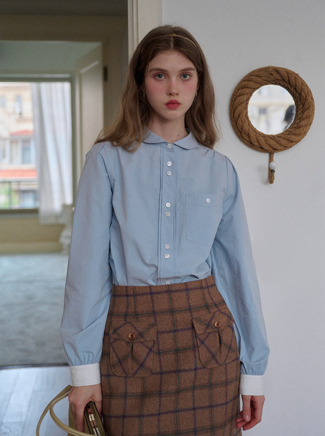 Kennedi Peter Pan Collar 100% Cotton Shirt