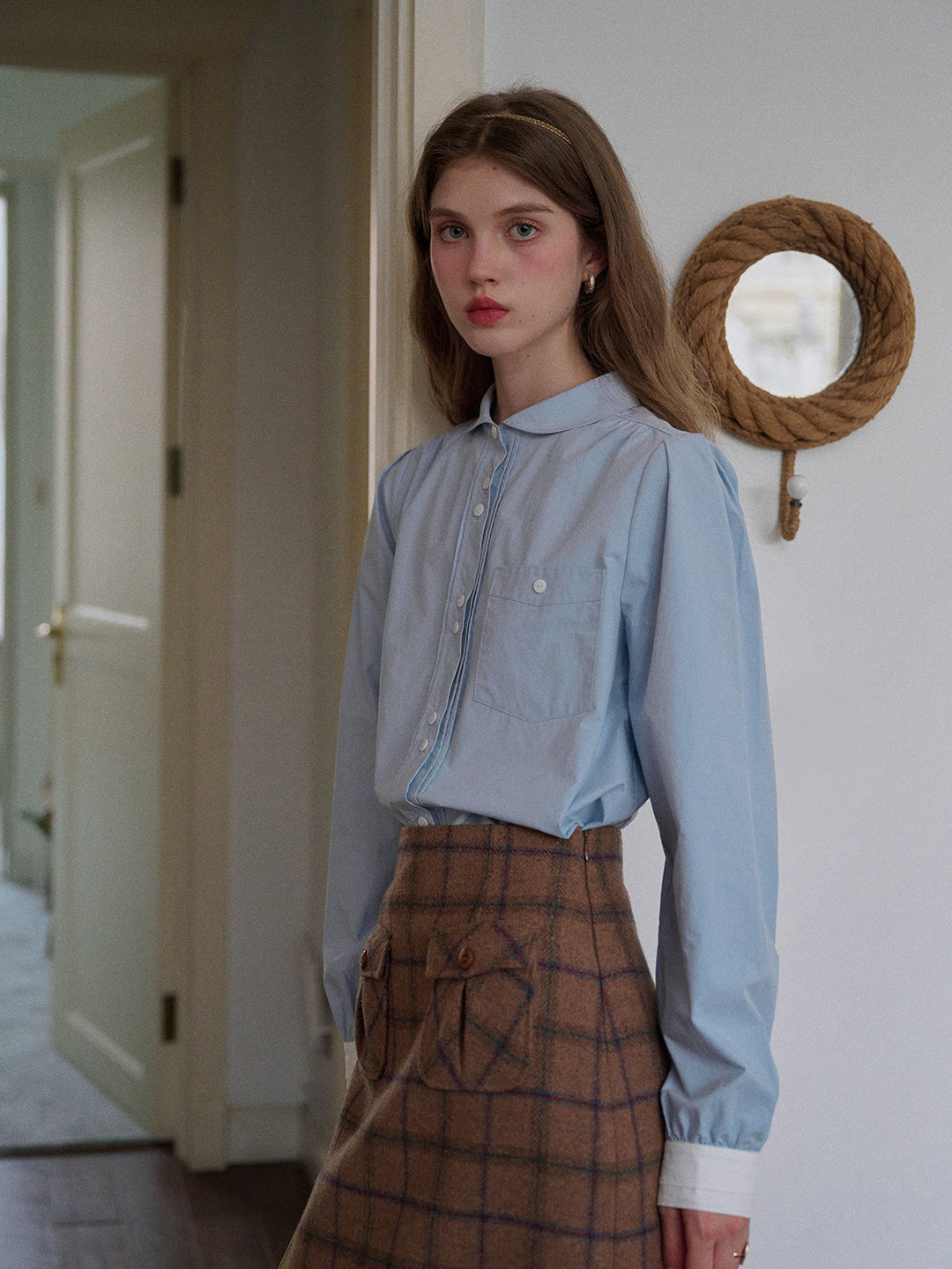 Kennedi Peter Pan Collar 100% Cotton Shirt