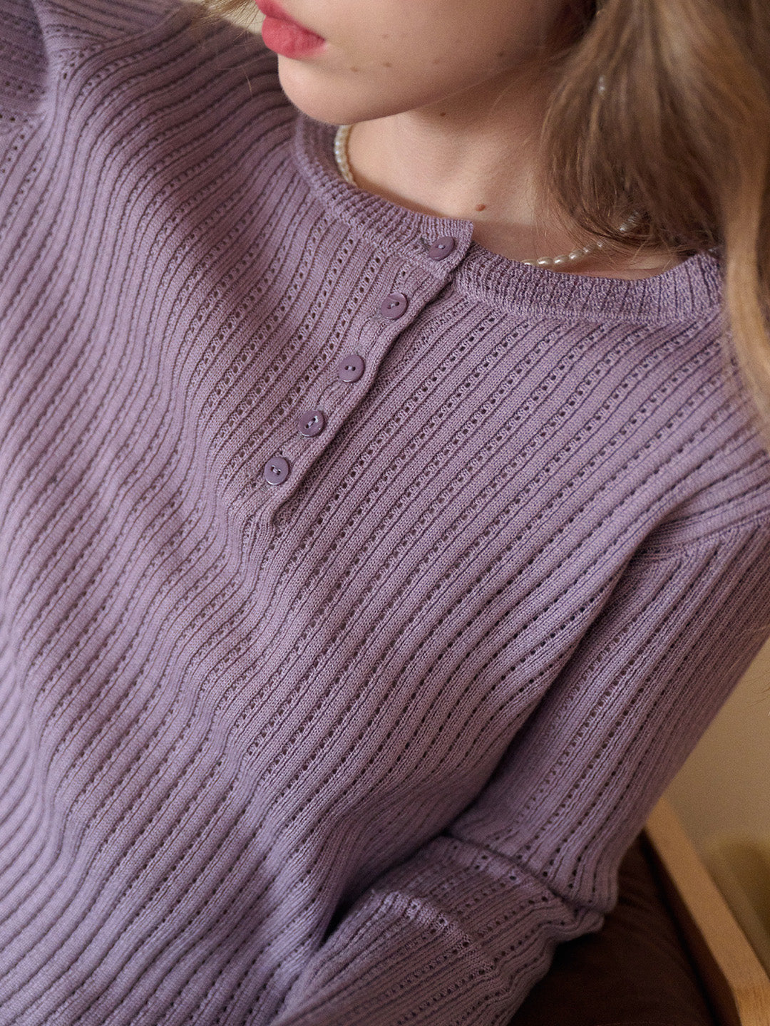 Kamryn Round Neck Ribbed Knit Top