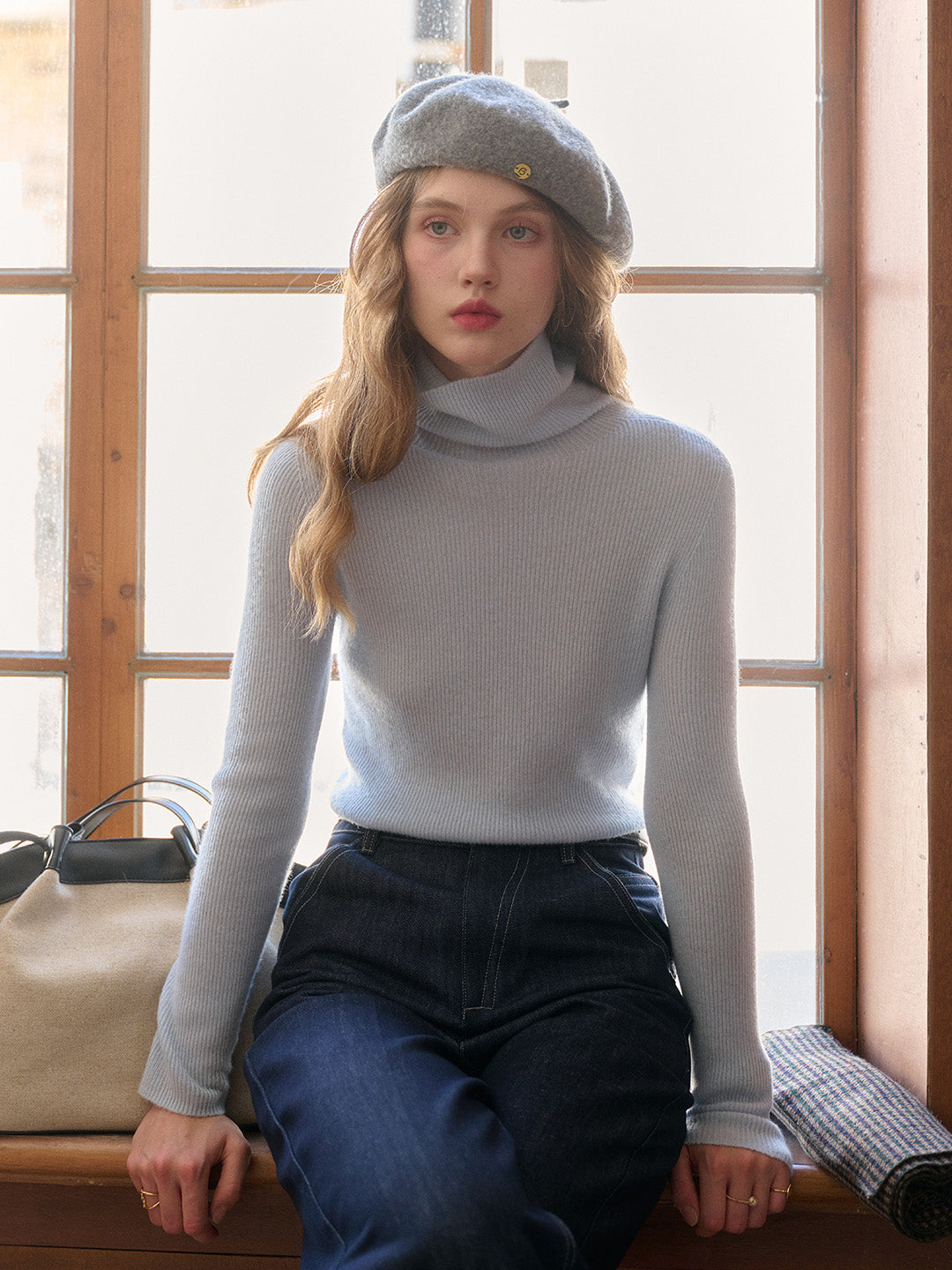 Erin Turtleneck 100% Wool Sweater