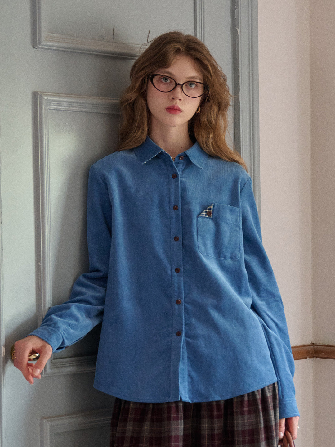 Davina Notch Lapel 100% Cotton Shirt
