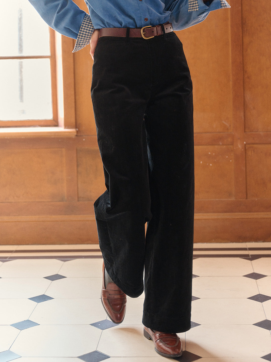 Isabela Straight Cotton Trousers