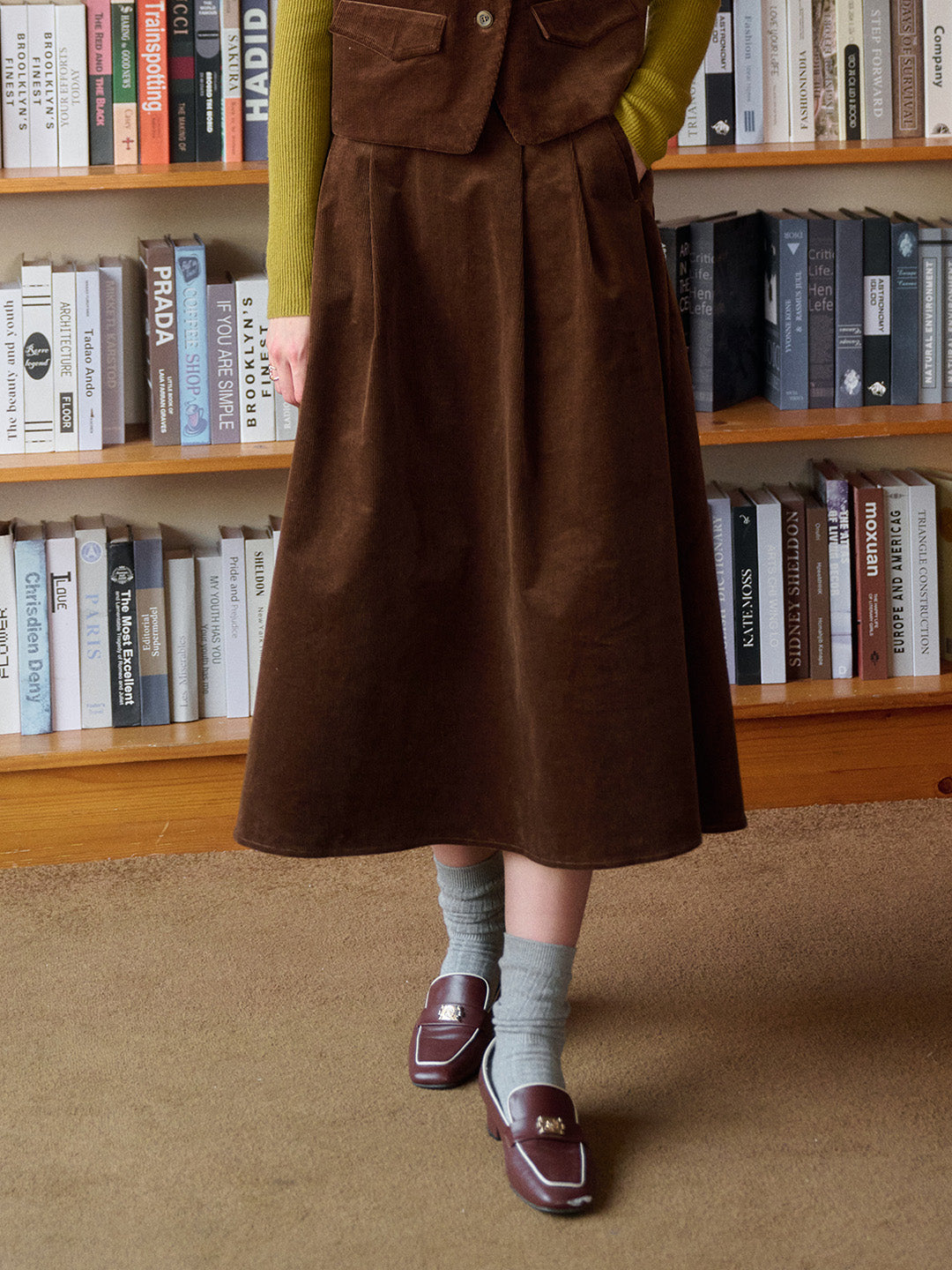 Rosa A-Line Wool Skirt