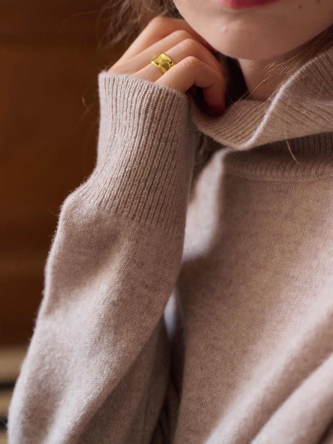 Fallon Turtleneck 100% Wool Sweater
