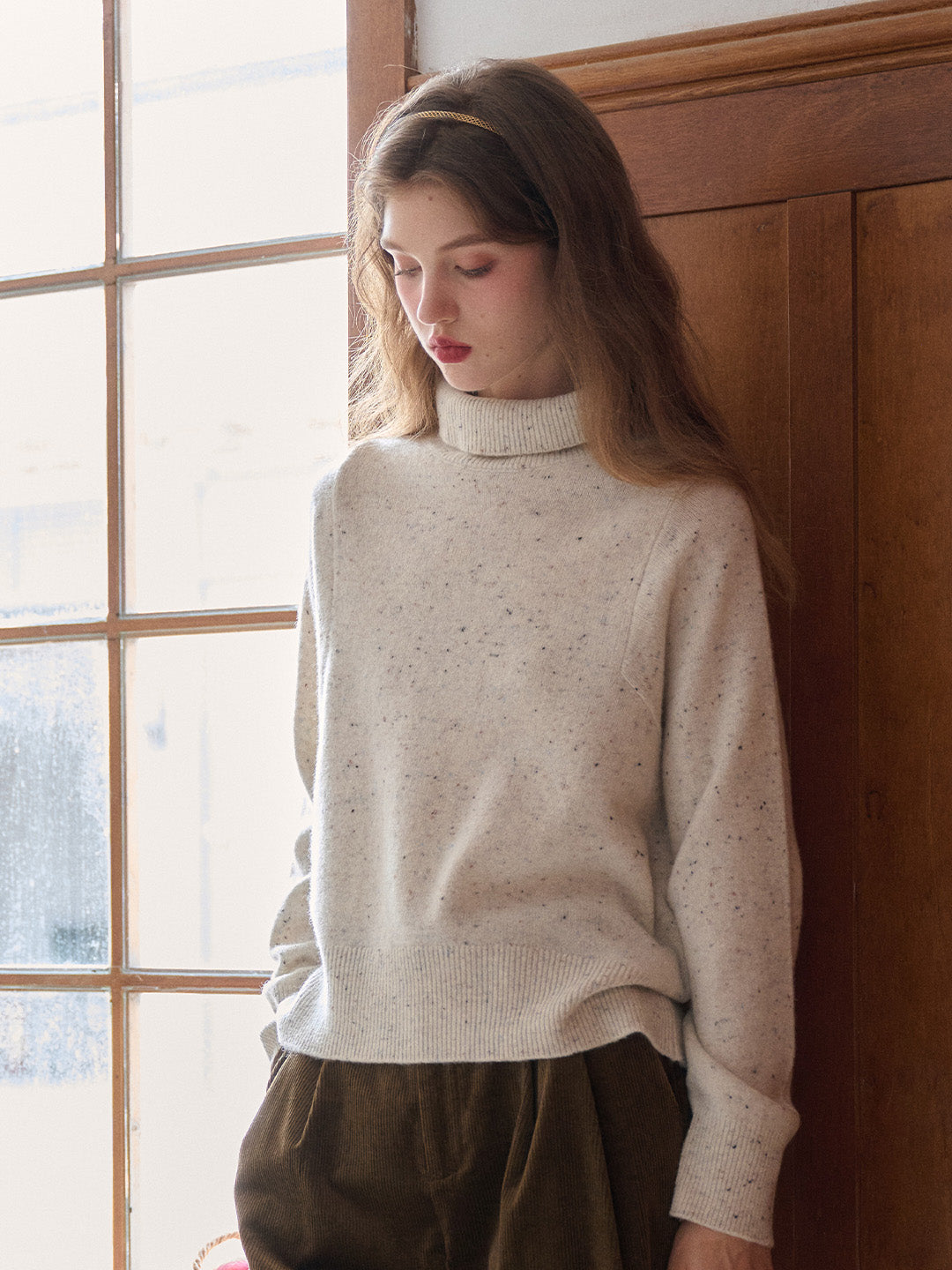 Fallon Turtleneck 100% Wool Sweater