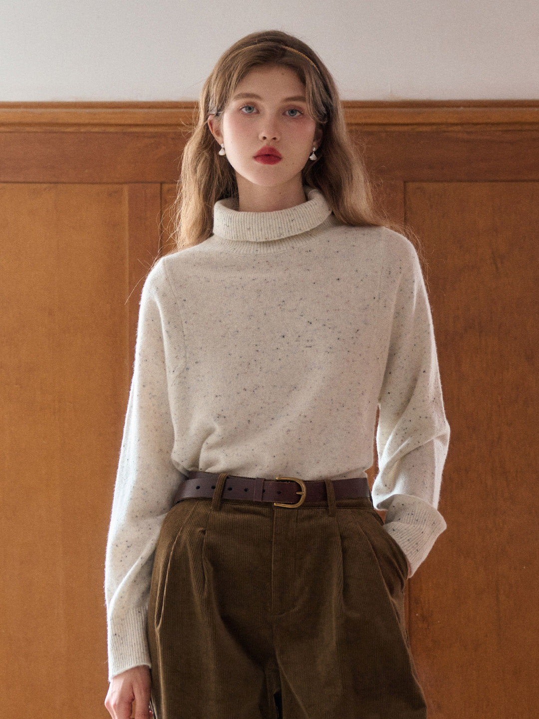 Fallon Turtleneck 100% Wool Sweater