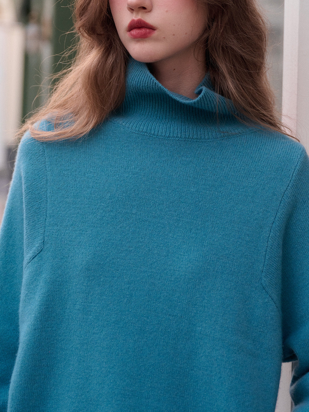 Fallon Turtleneck 100% Wool Sweater