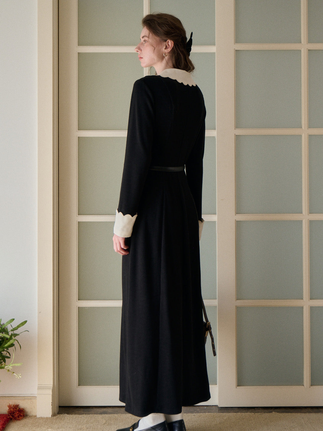 Noemi Peter Pan Collar Maxi Dress