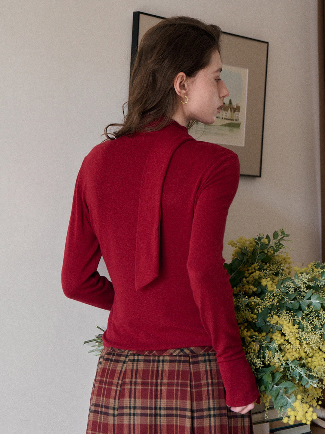 Jaliyah Slanted Placket Knit Top