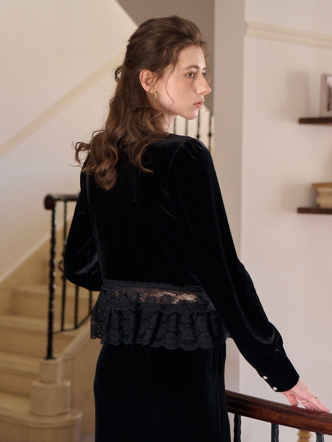 Theodora V-Neck Hollow Blouse