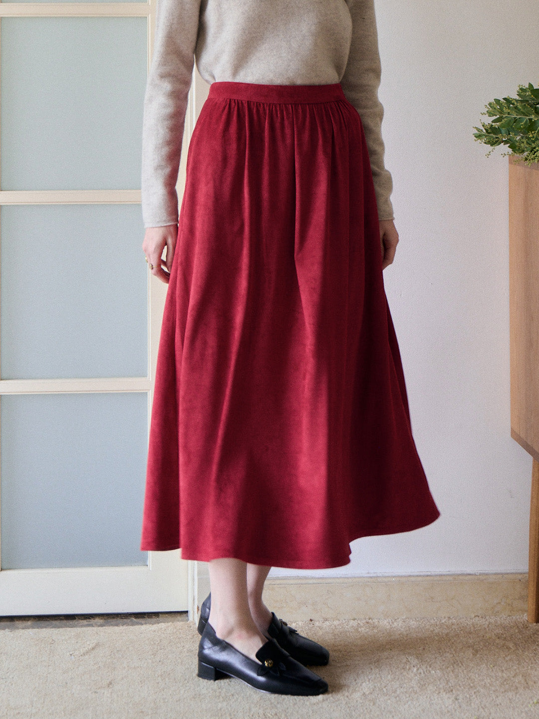 Della Retro Red Skirt