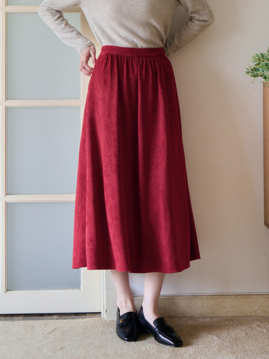 Della Retro Red Skirt