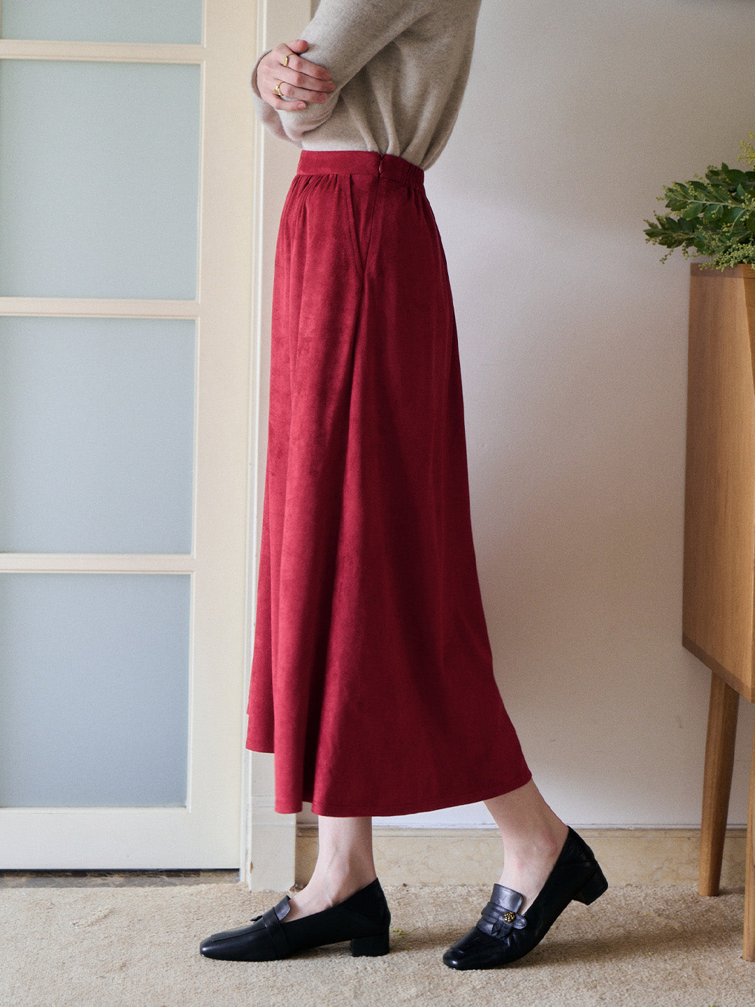 Della Retro Red Skirt