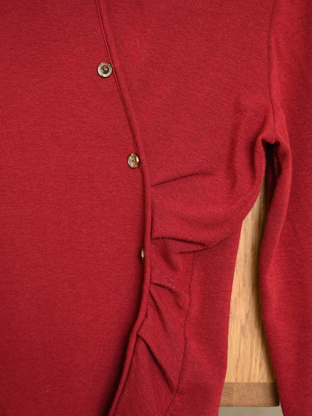 Jaliyah Slanted Placket Knit Top