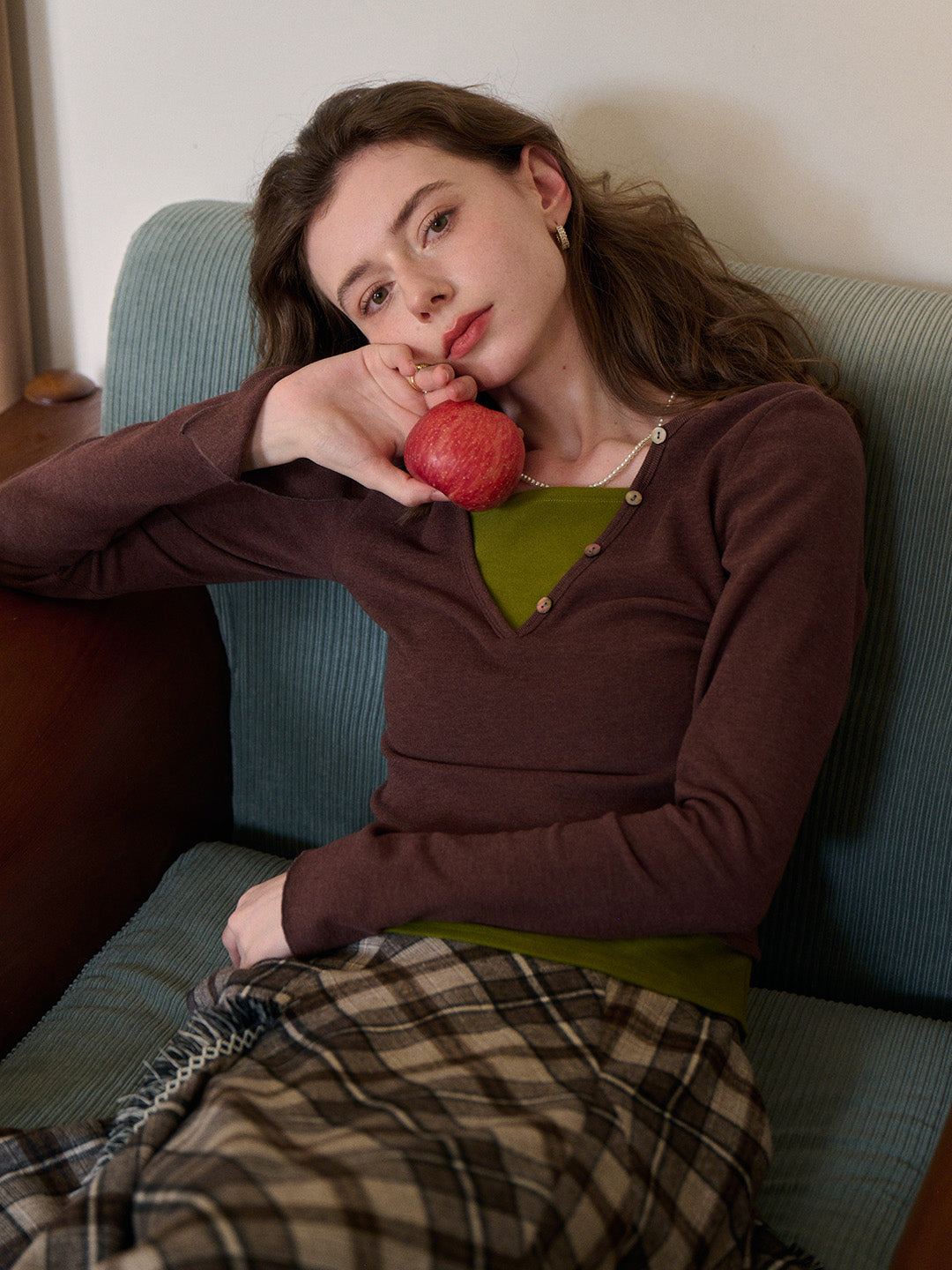 Zaniyah V-Neck Knit Top