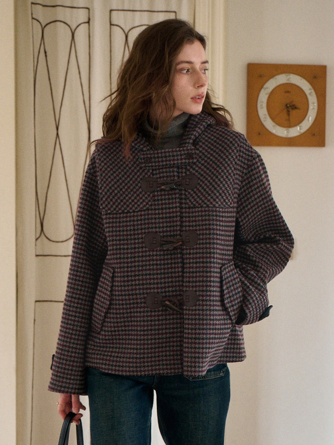 Kylee Houndstooth Wool Jacket