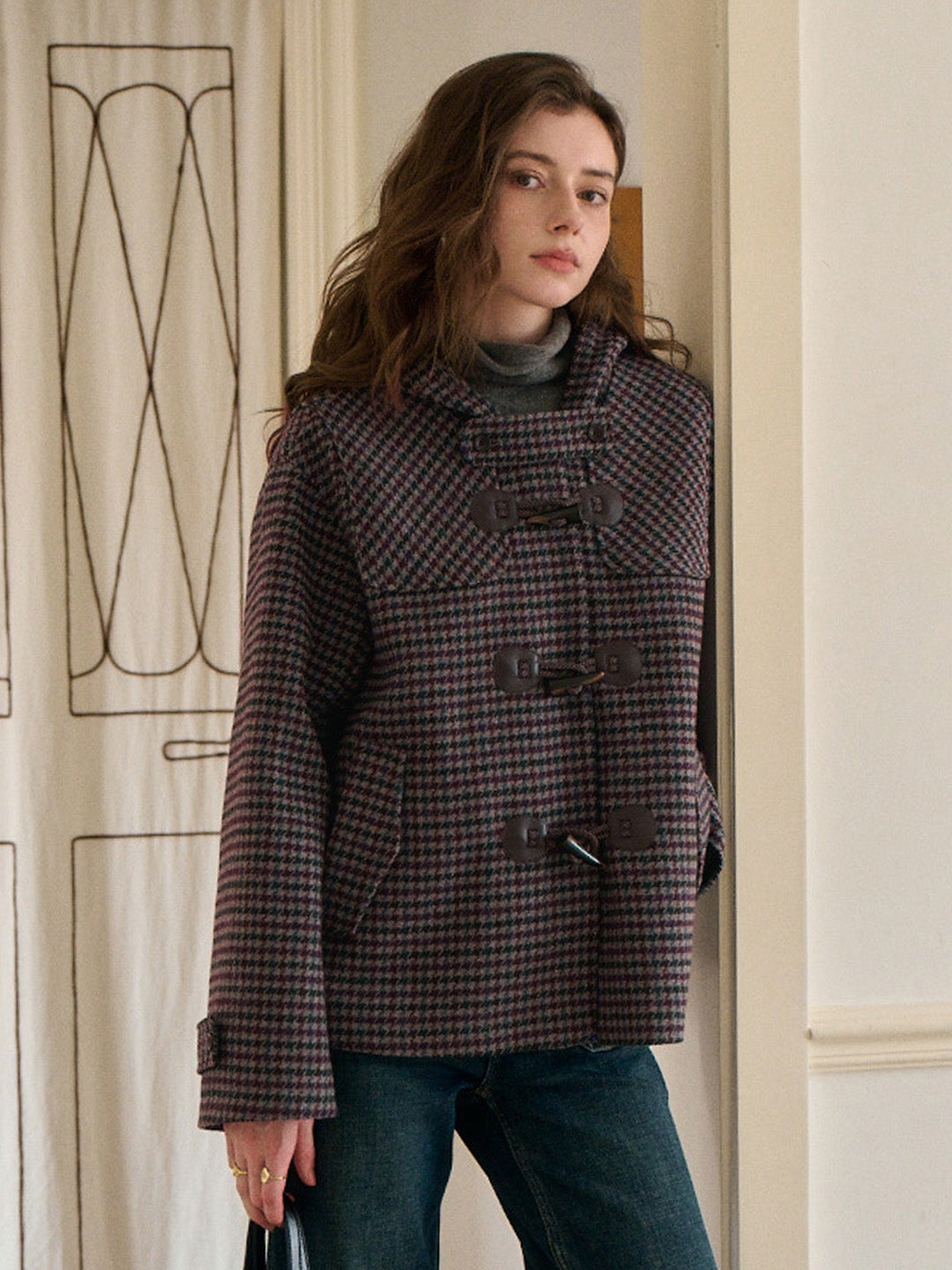 Kylee Houndstooth Wool Jacket