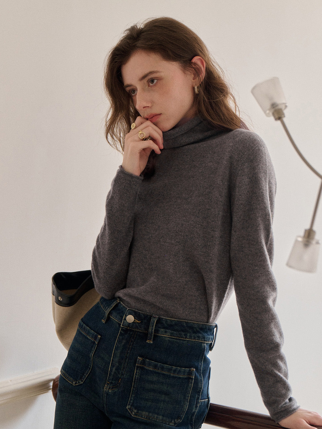 Marilyn Turtleneck Wool Cashmere Sweater