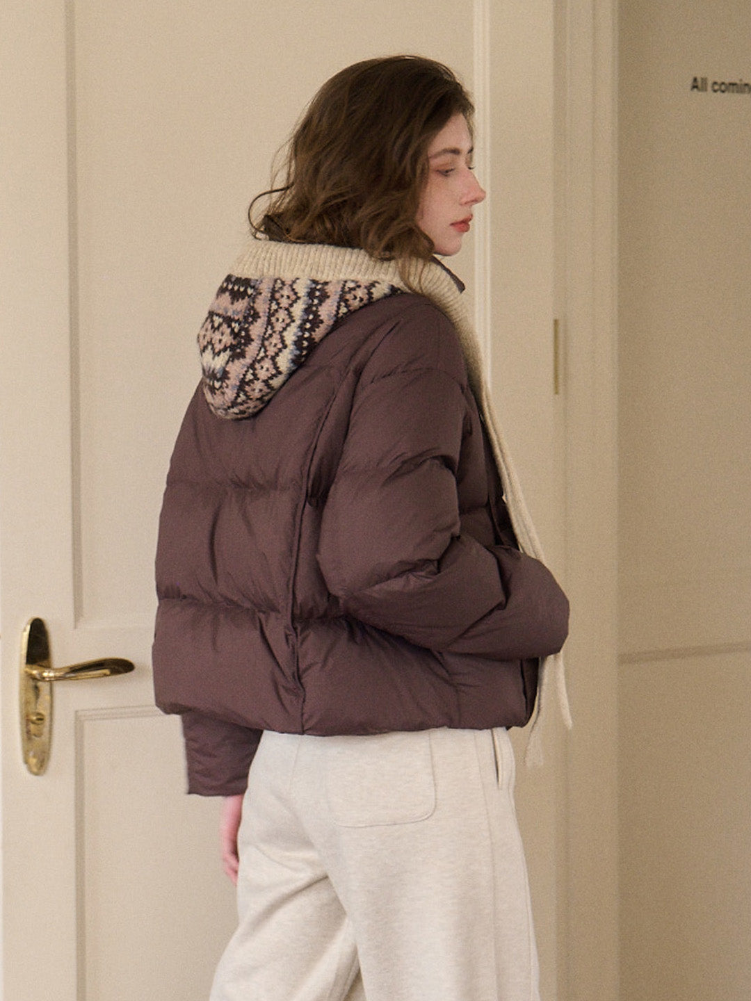 Maisy Stand Collar Short Down Jacket