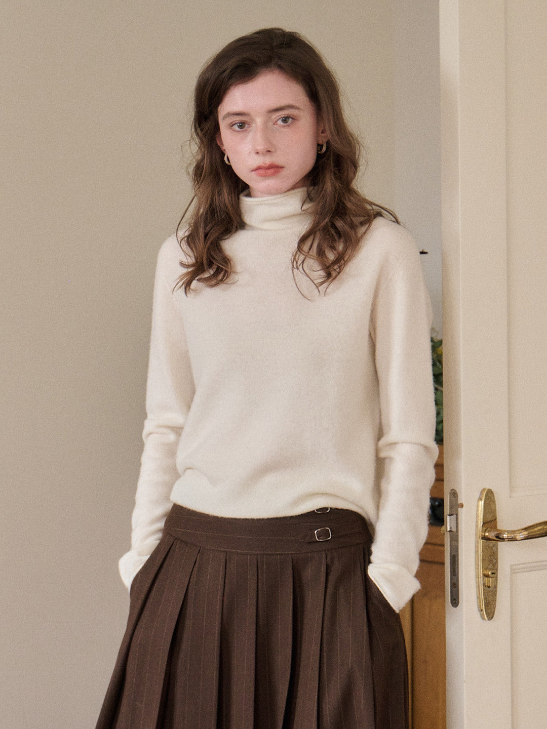 Marilyn Turtleneck Wool Cashmere Sweater