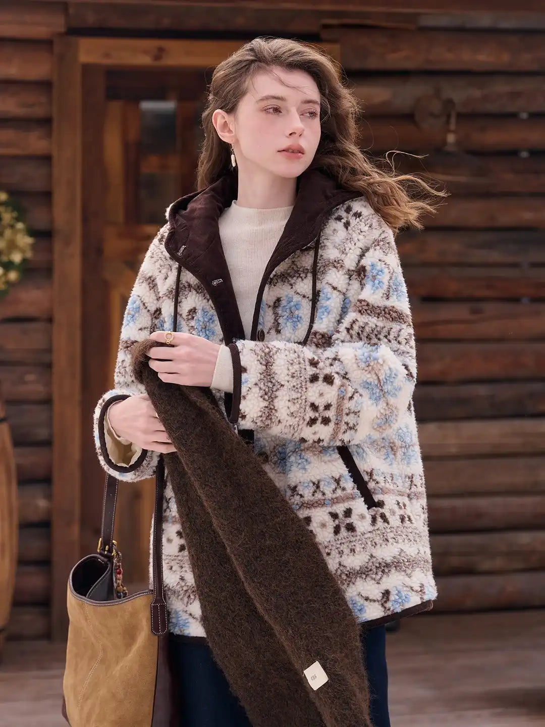 Nyomi Fair Isle Hoodie Coat