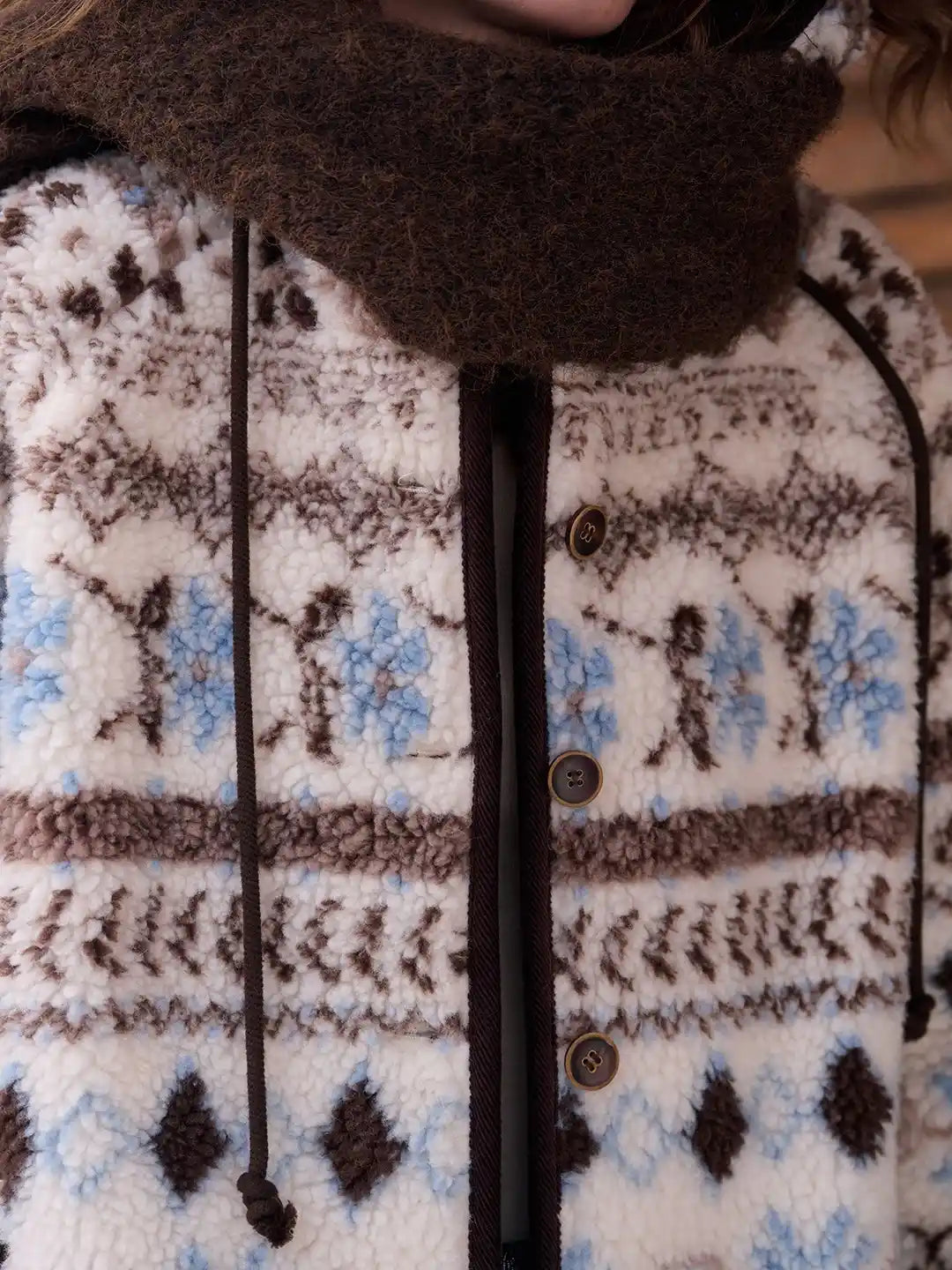 Nyomi Fair Isle Hoodie Coat