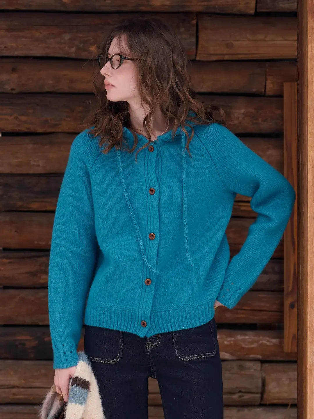 Kori 100% Wool Hoodie Cardigan