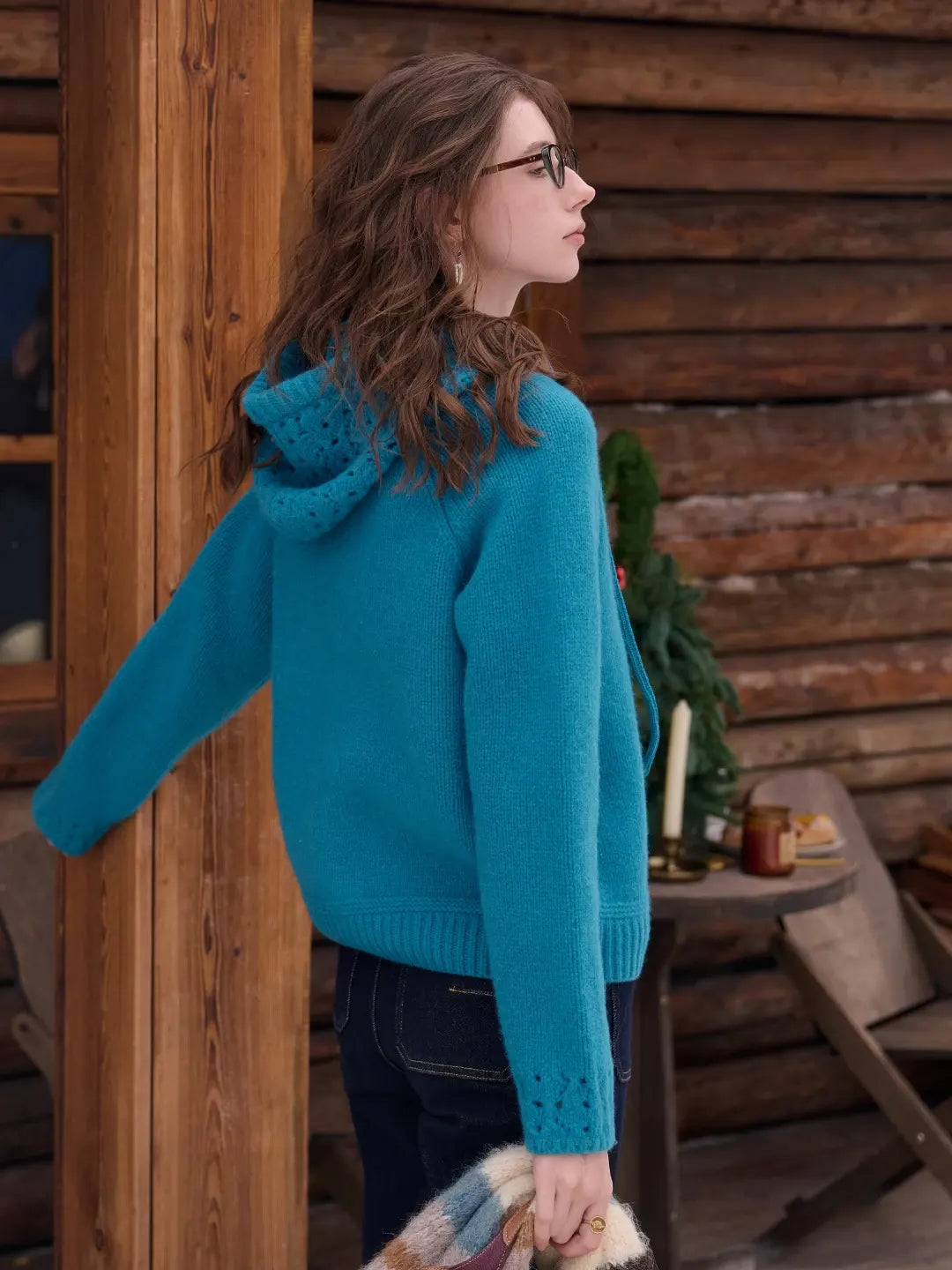 Kori 100% Wool Hoodie Cardigan