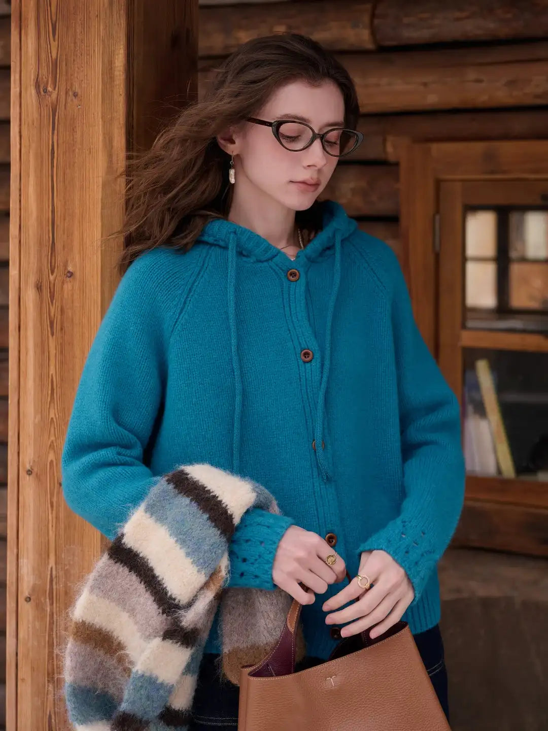 Kori 100% Wool Hoodie Cardigan